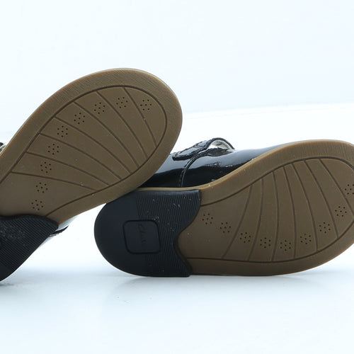 Clarks Girls Black Leather Mary Jane Flat UK 6 22