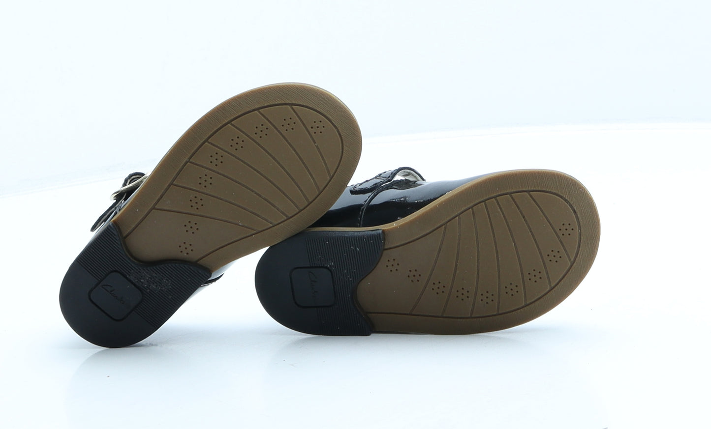 Clarks Girls Black Leather Mary Jane Flat UK 6 22