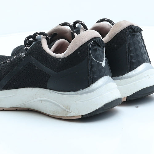 F&F Womens Black Polyester Trainer UK 3
