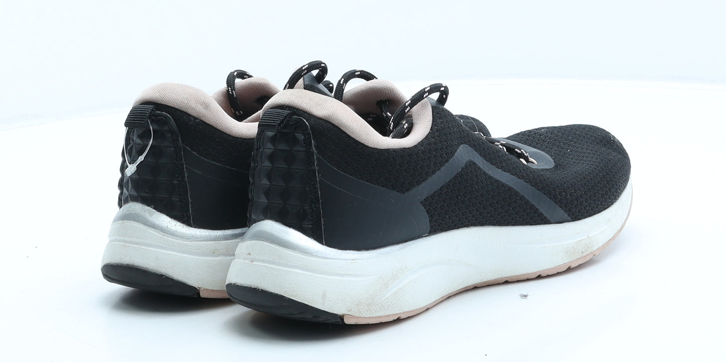 F&F Womens Black Polyester Trainer UK 3