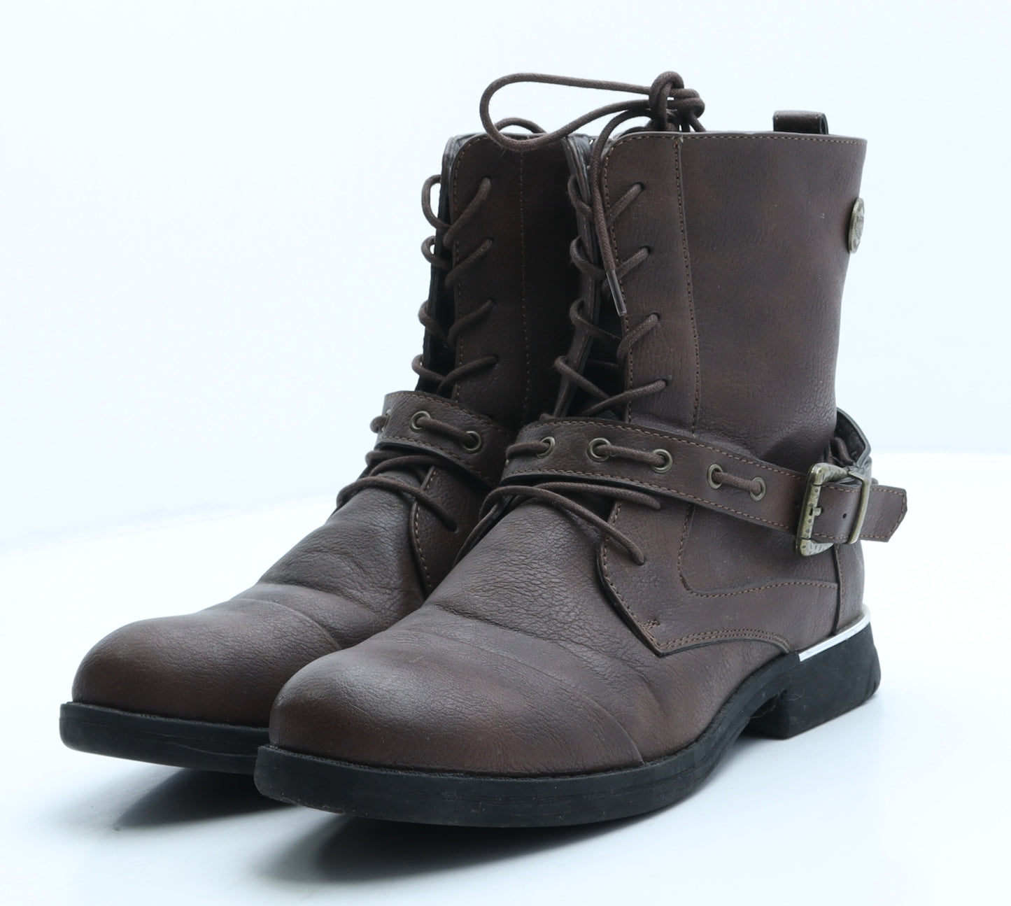 Rock Rebel Womens Brown Leather Biker Boot UK 6 39