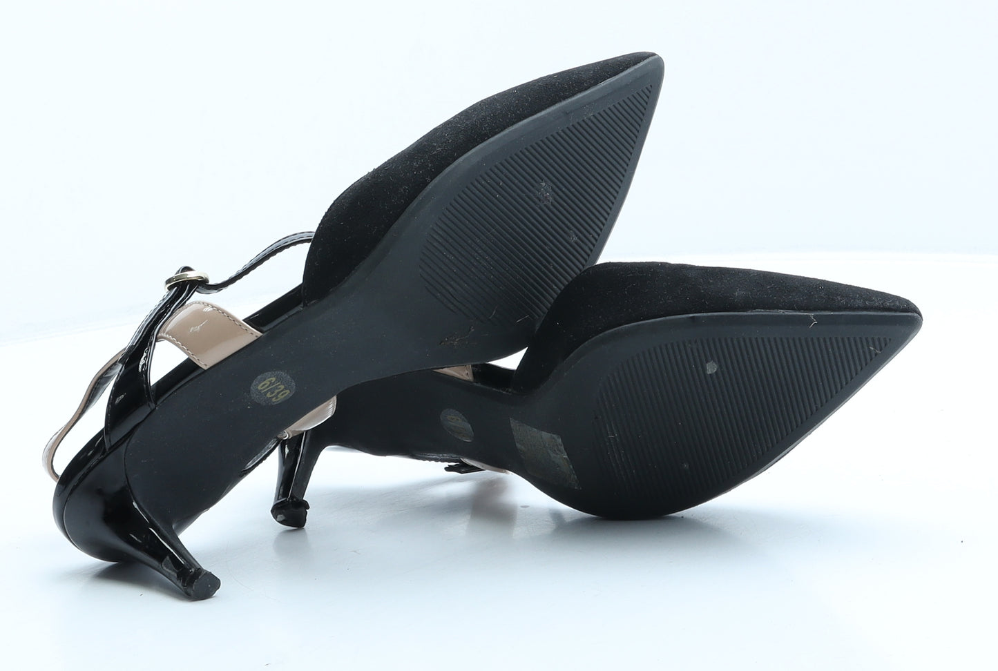 Principles Womens Black Suede Slingback Heel UK 6 39