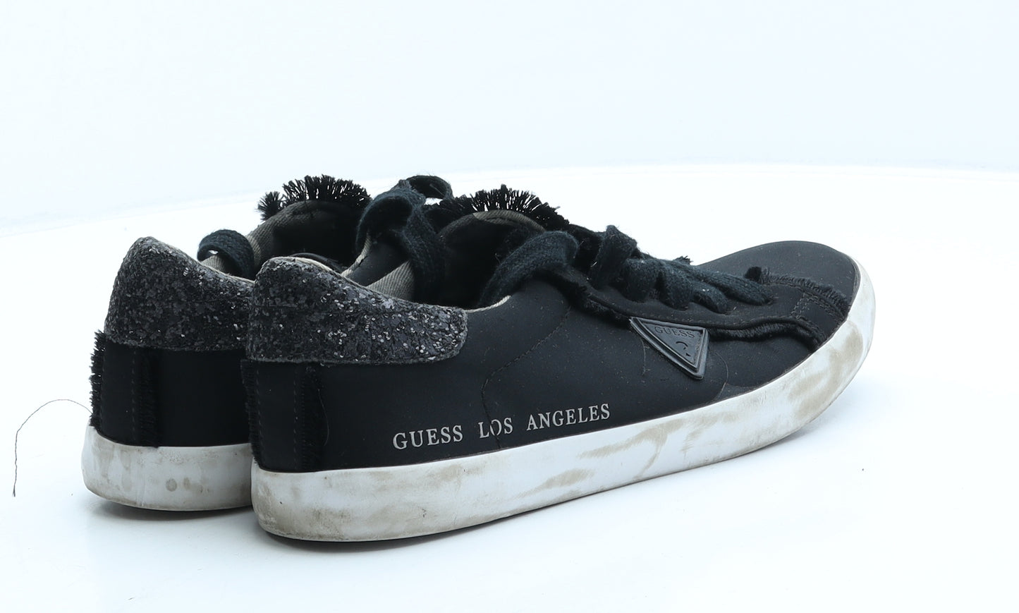 GUESS Womens Black Polyester Trainer UK 8