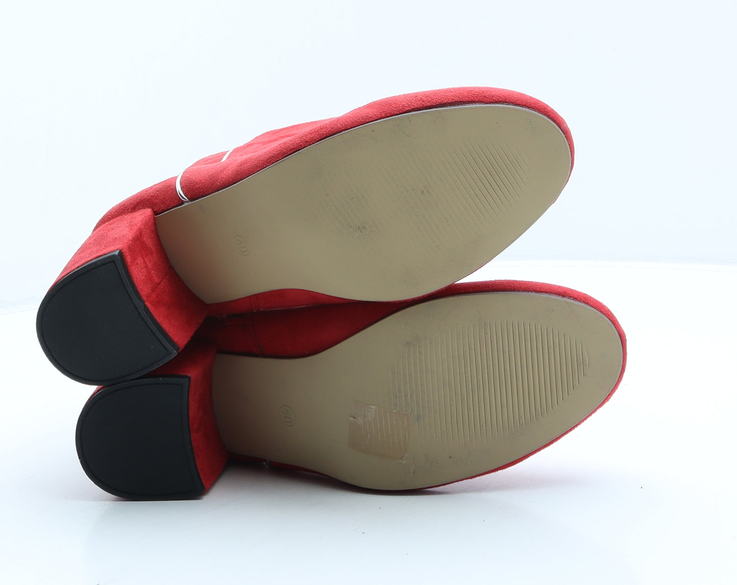 She&In Womens Red Suede Bootie Boot UK 7 40