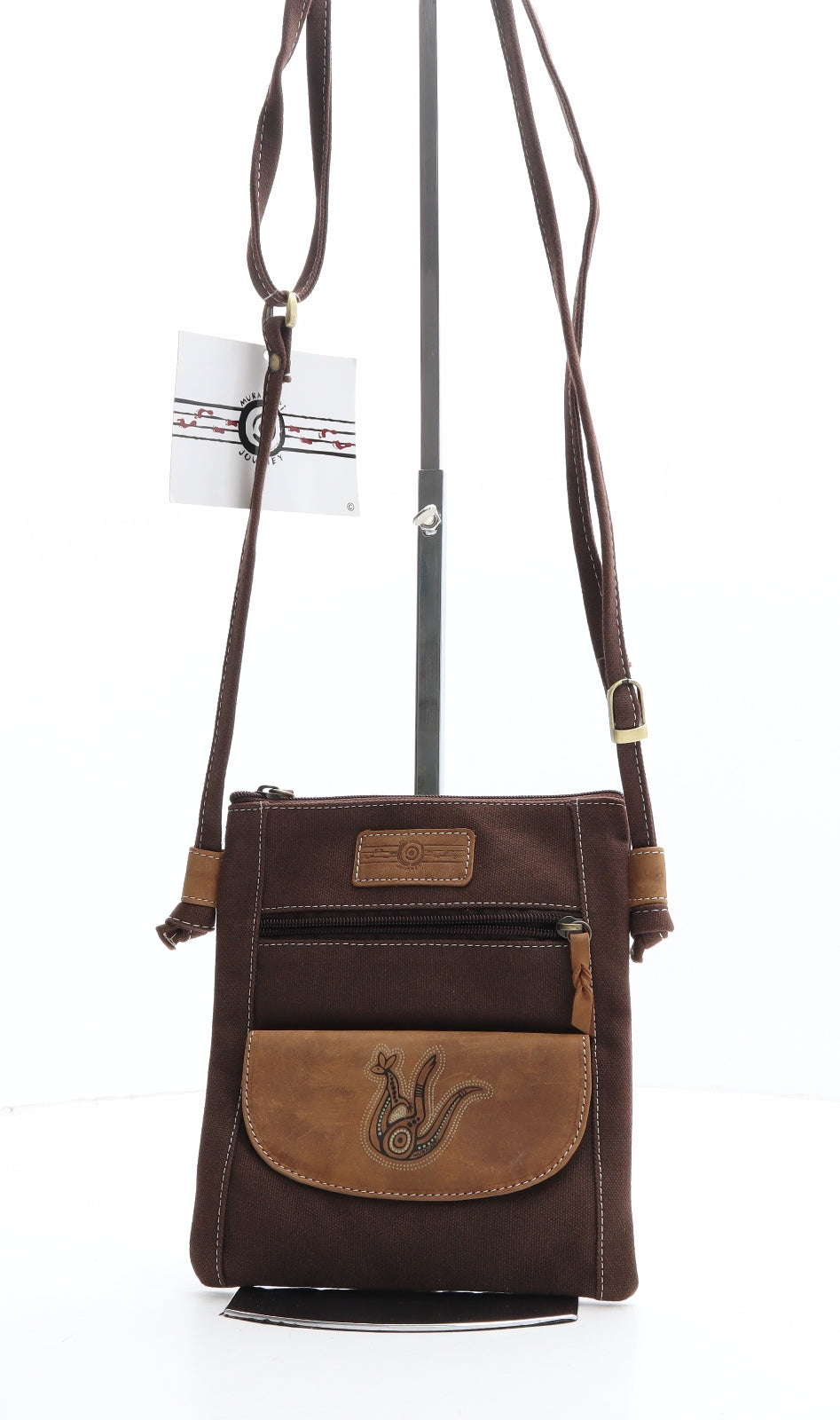 Muralappi Womens Brown Leather Crossbody Size Small