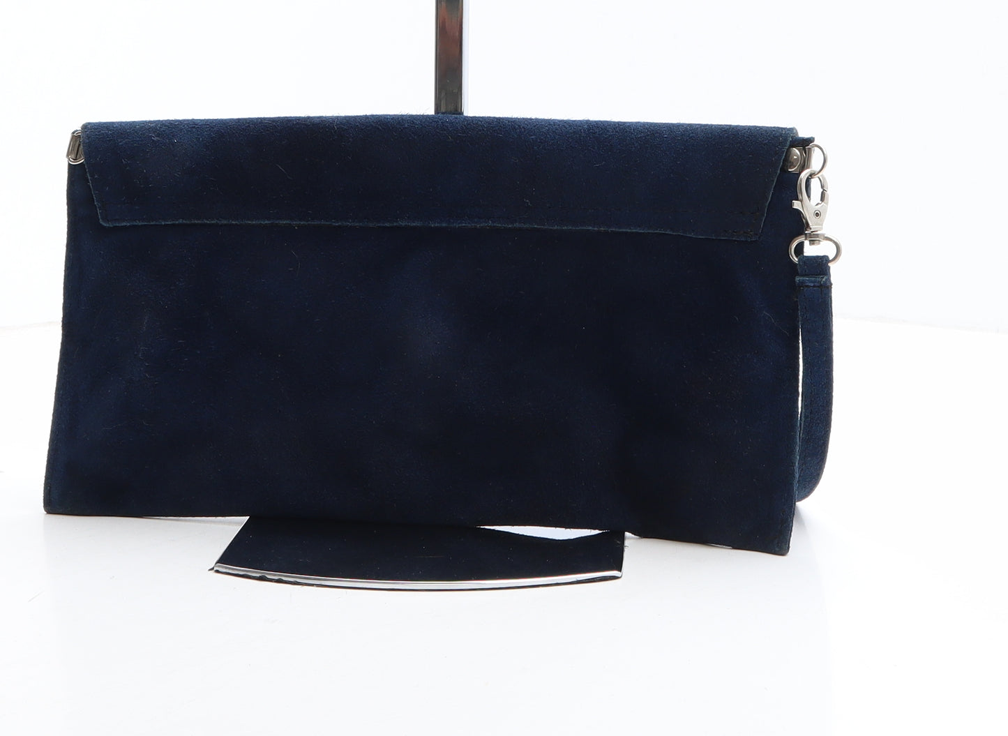 Preworn Womens Blue Suede Clutch Size Small