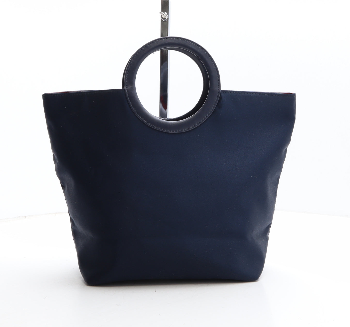 Booths Womens Blue Floral Polyethylene Shoulder Bag Size Small