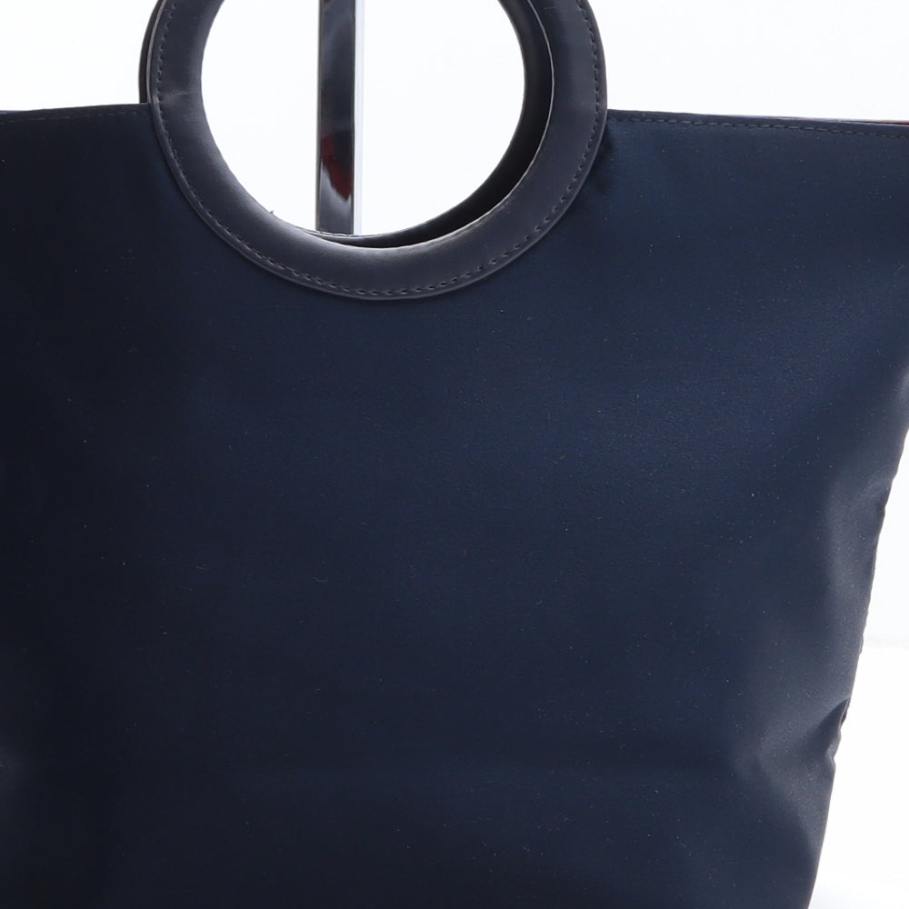 Booths Womens Blue Floral Polyethylene Shoulder Bag Size Small