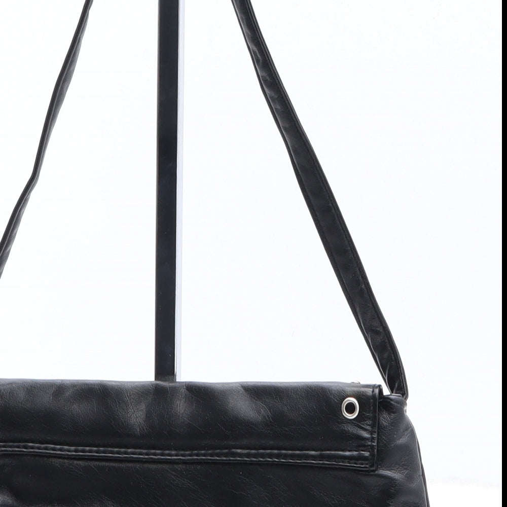 Preworn Womens Black Polyethylene Shoulder Bag Size Mini