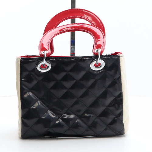 Preworn Womens Multicoloured Geometric Polyethylene Shoulder Bag Size Small