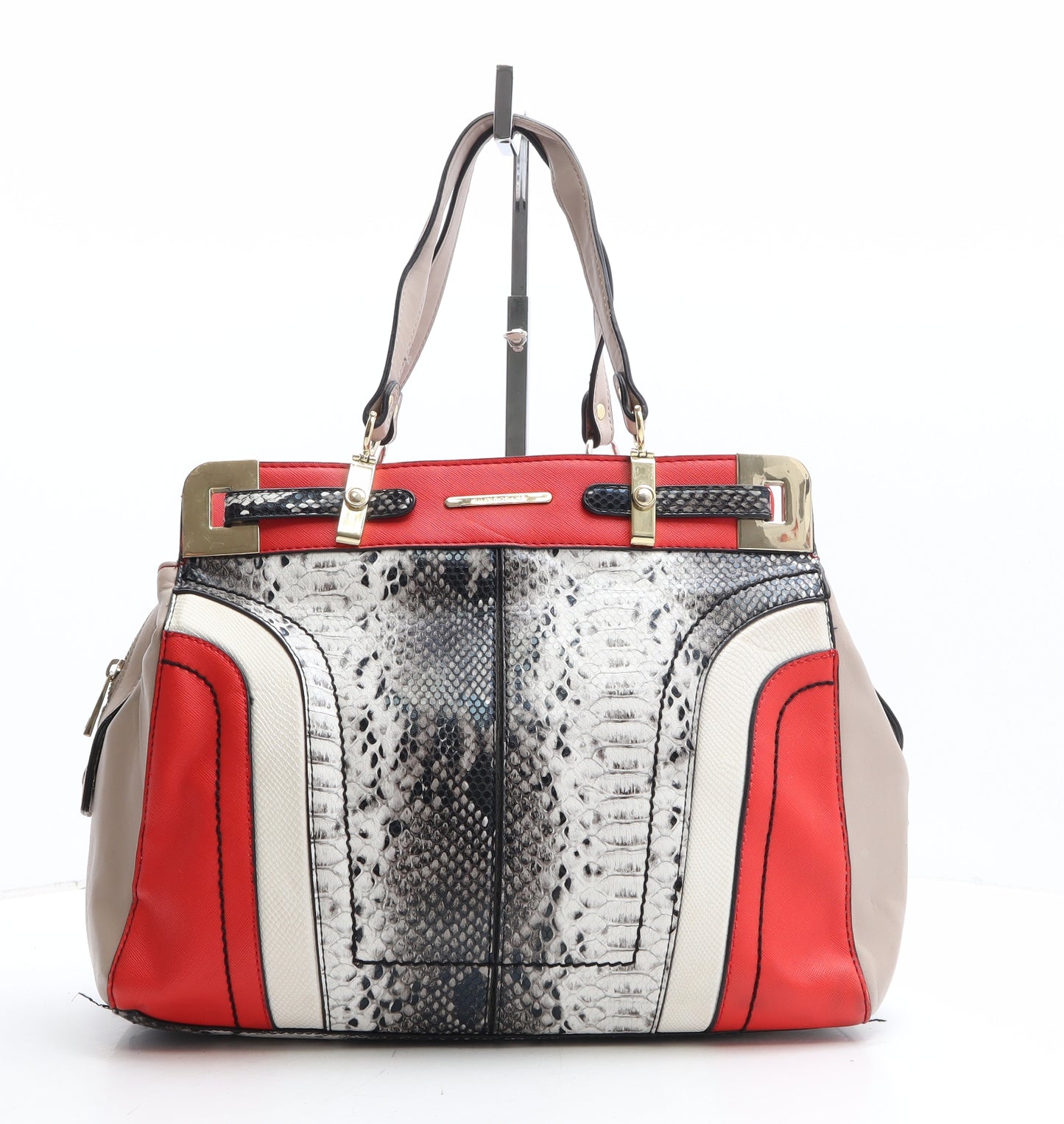 River Island Womens Multicoloured Animal Print Polyethylene Shoulder Bag Size Medium