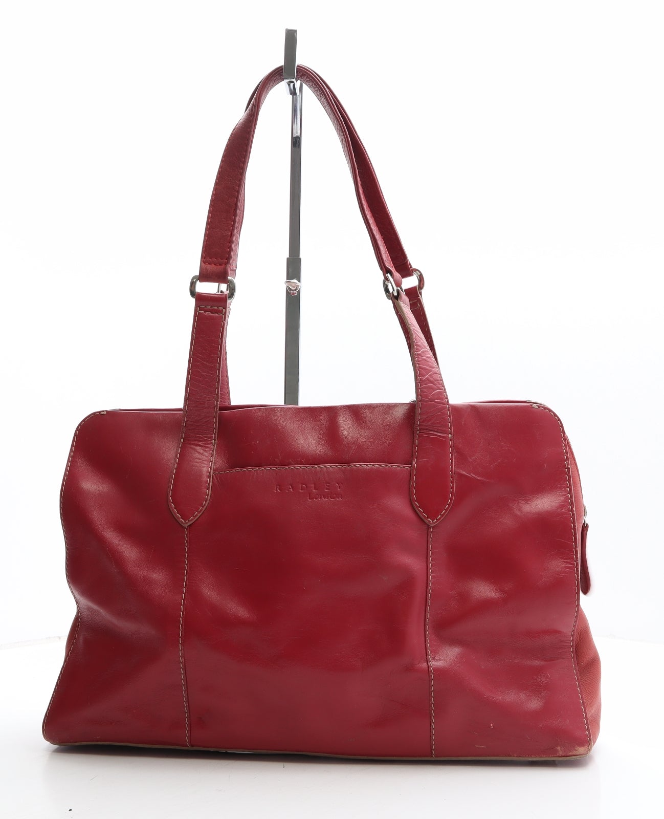 Radley Womens Red Leather Shoulder Bag Size Large