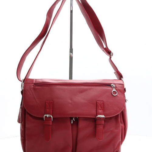 IT Womens Red Leather Satchel Size Medium