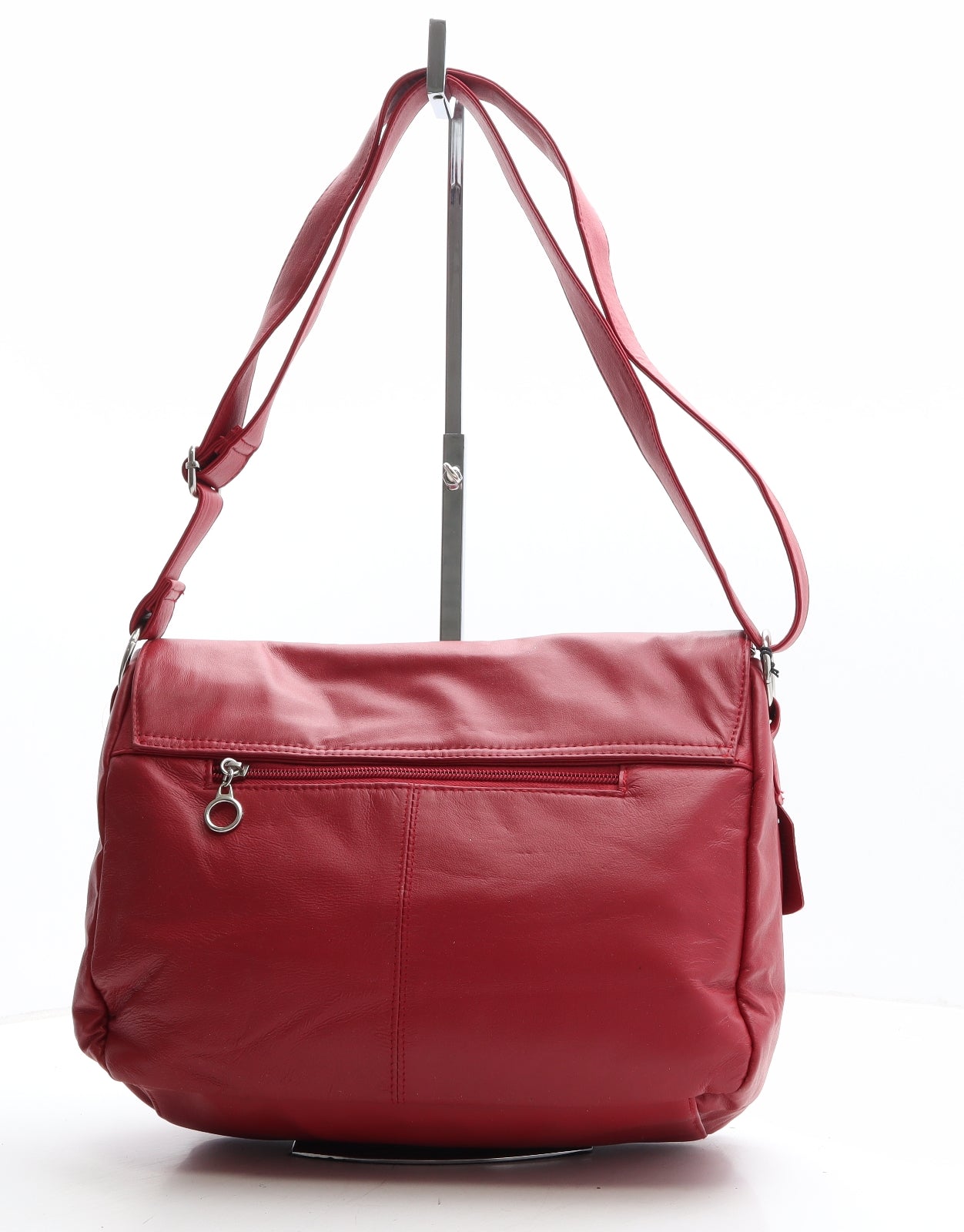 IT Womens Red Leather Satchel Size Medium