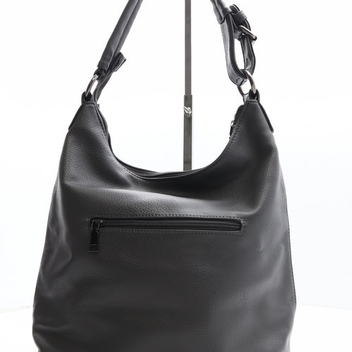 Preworn Womens Grey Suede Shoulder Bag Size Large