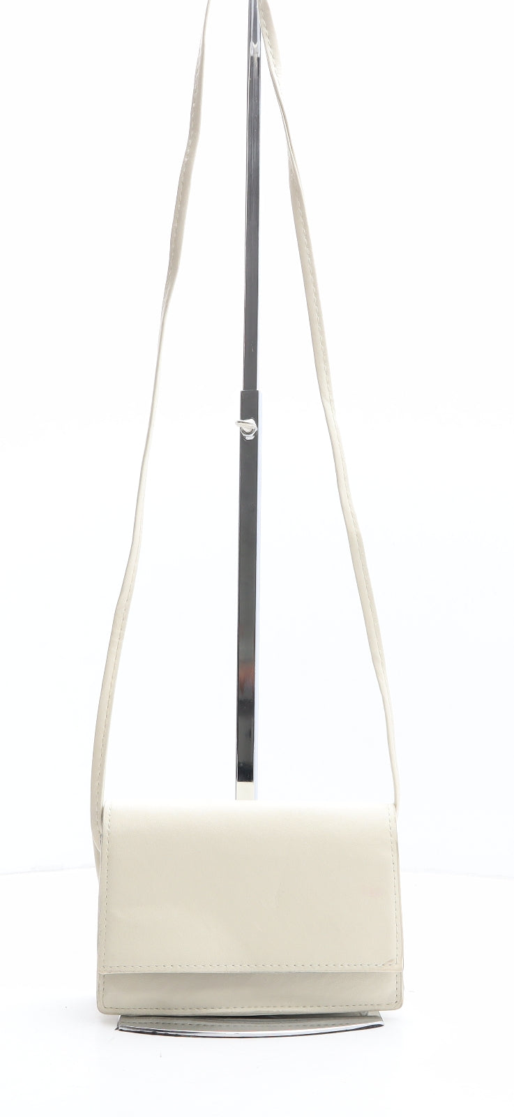 Preworn Womens Beige Polyethylene Crossbody Size Micro