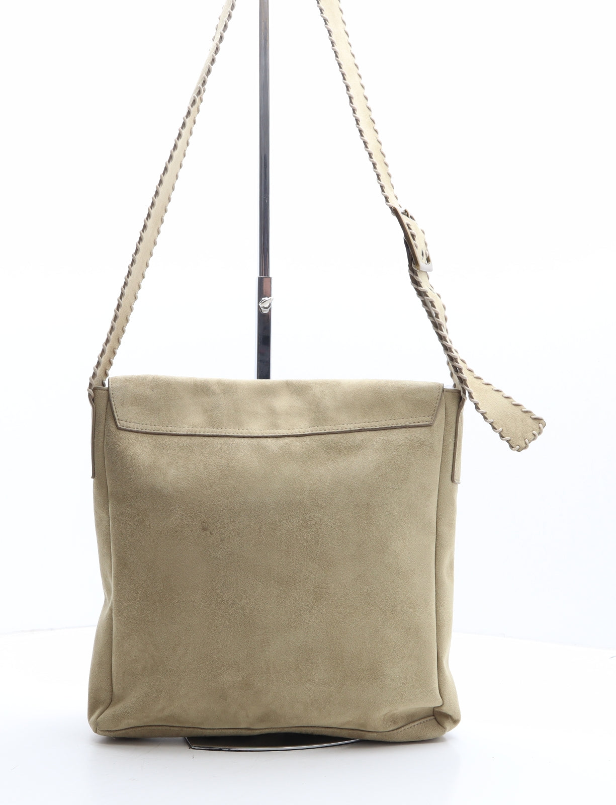 NEXT Womens Beige Leather Saddle Bag Size Medium