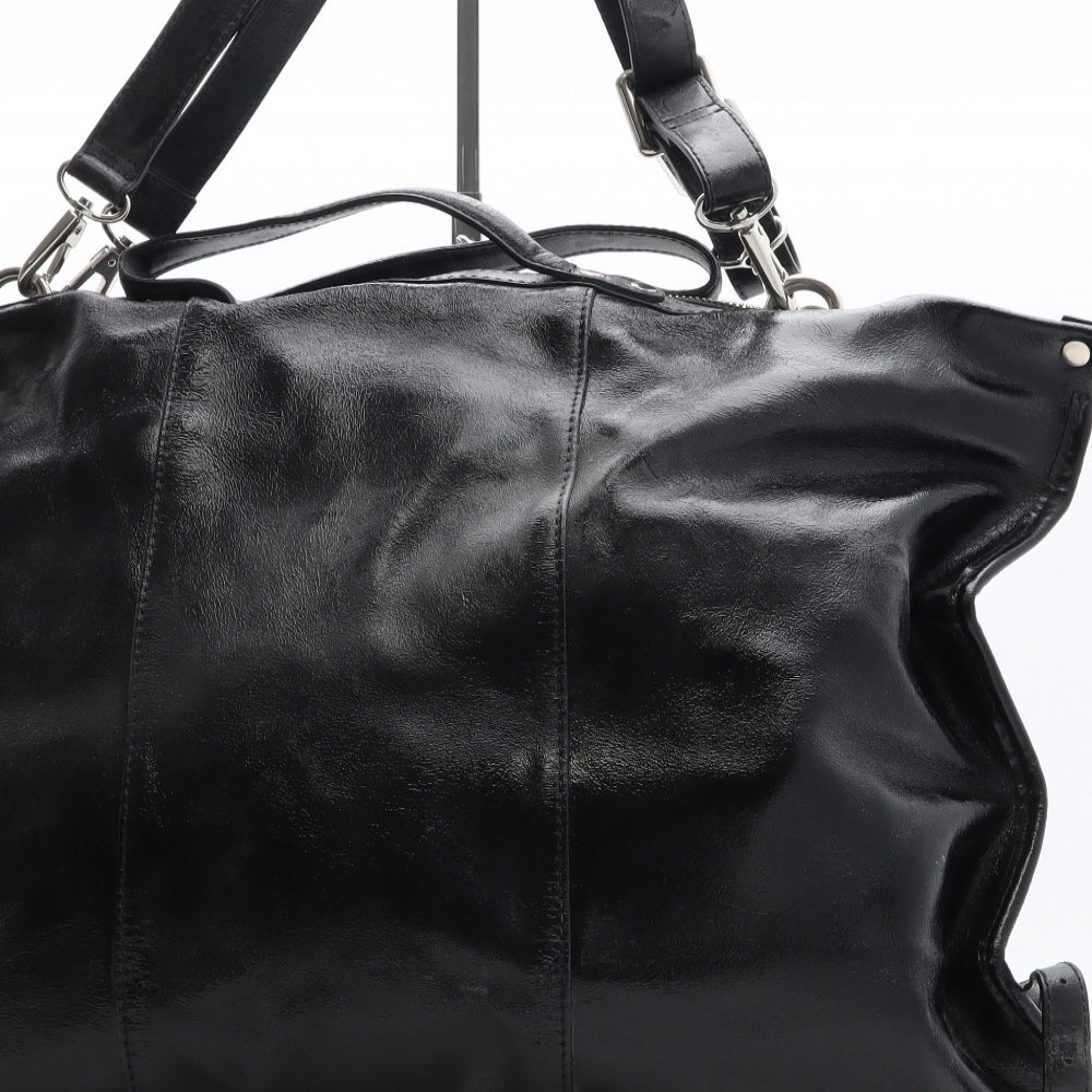 Kenneth Cole Womens Black Polyethylene Hobo Bag Size Extra Large