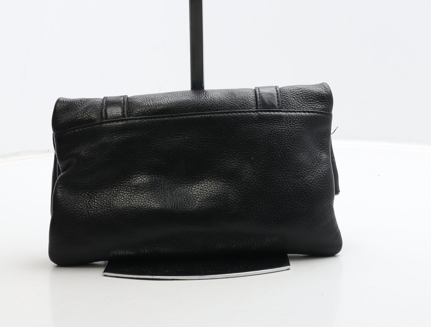 Jimmy Choo Womens Black Leather Clutch Size Small