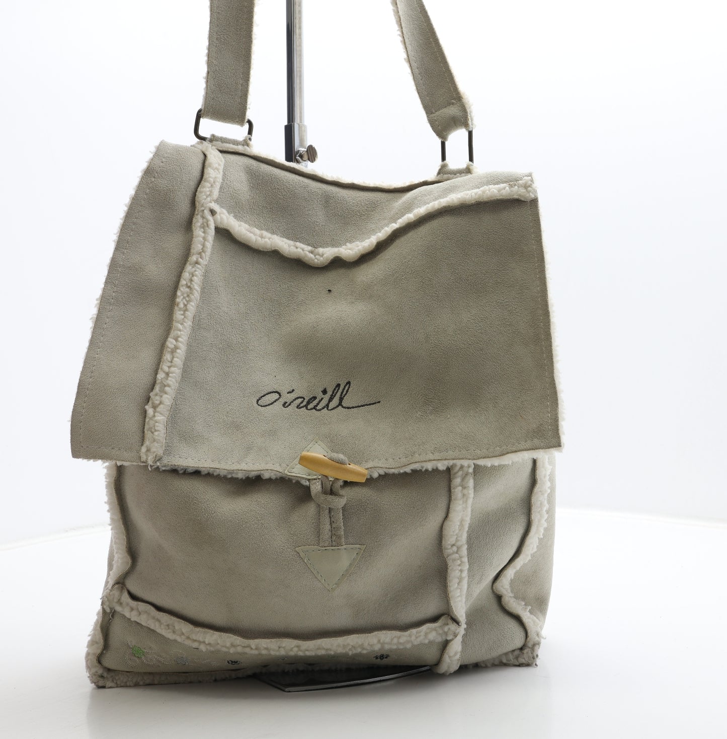 O'Neill Womens Beige Floral Polyester Crossbody Size Medium - Faux Leather
