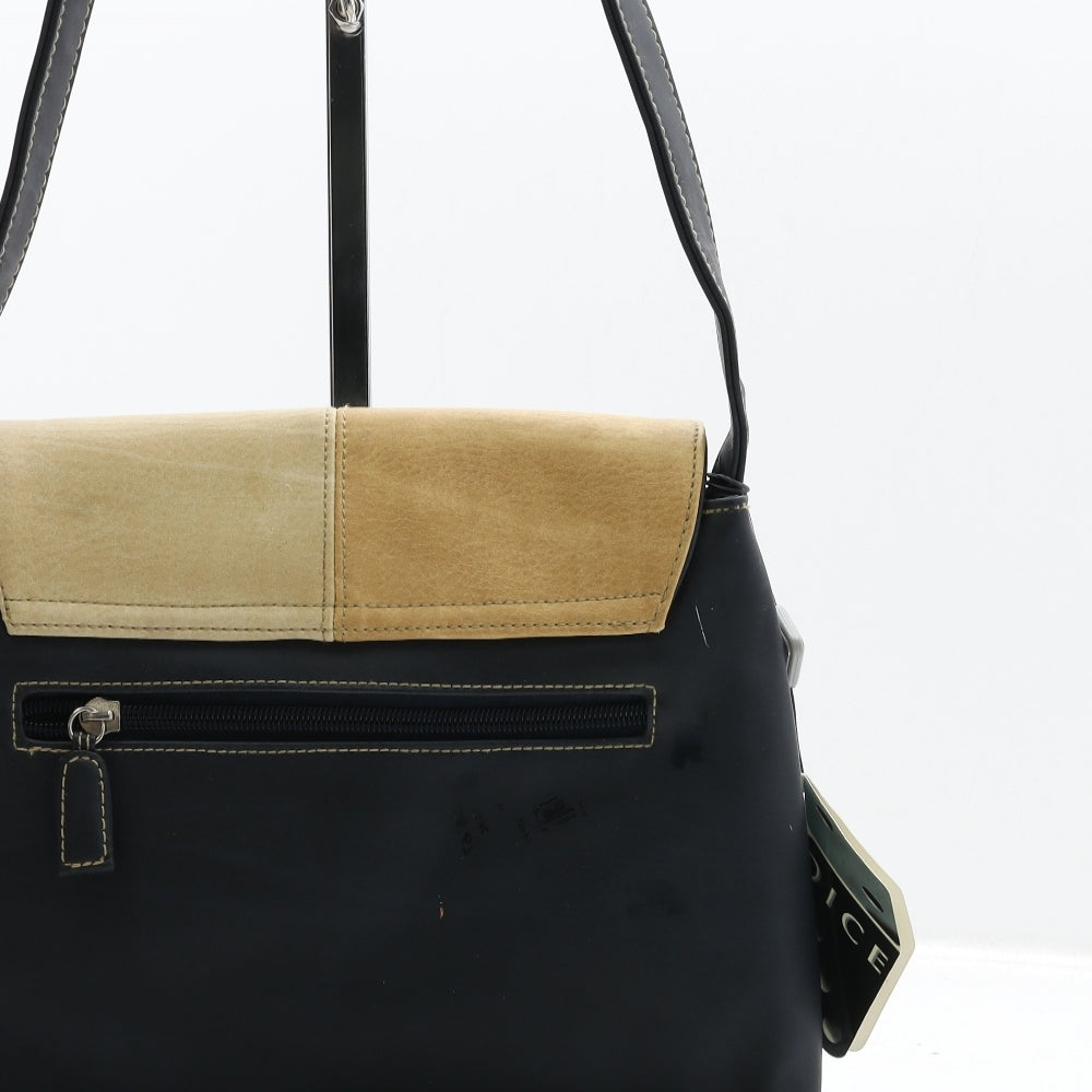 DICE Womens Multicoloured Colorblock Polyester Shoulder Bag Size Medium