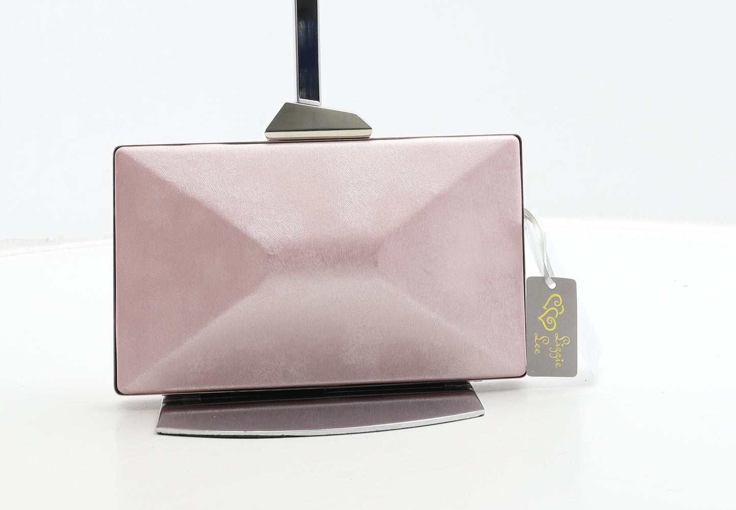 Lizzie Lee Womens Pink Polyester Clutch Size Small