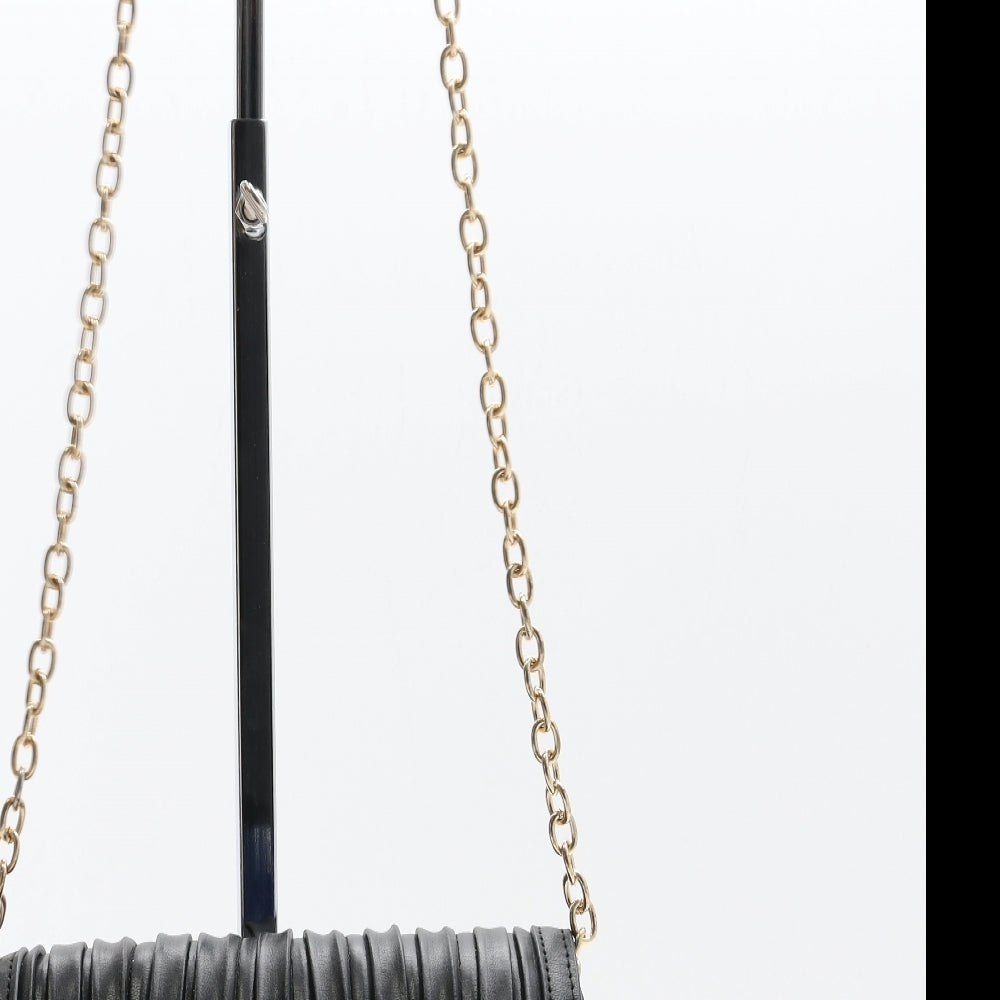 Matalan Womens Black PVC Shoulder Bag Size Small