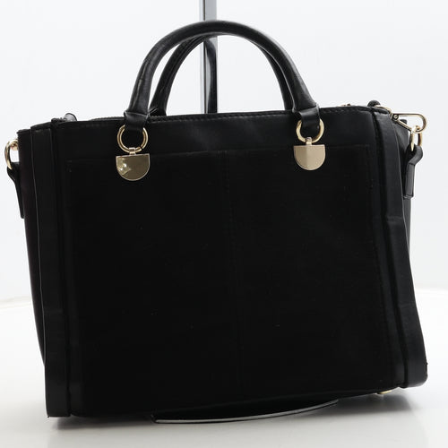 Zara Womens Black Polyester Top Handle Bag Size Medium