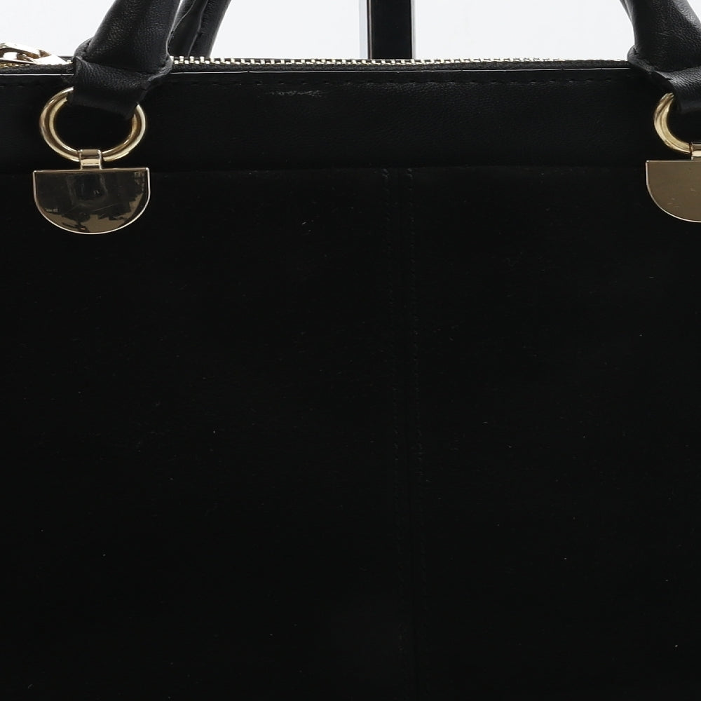 Zara Womens Black Polyester Top Handle Bag Size Medium