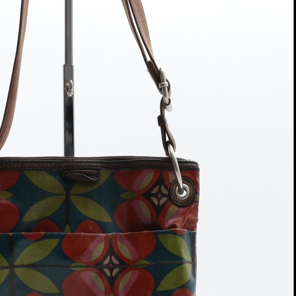 Fossil Womens Multicoloured Geometric PVC Crossbody Size Medium