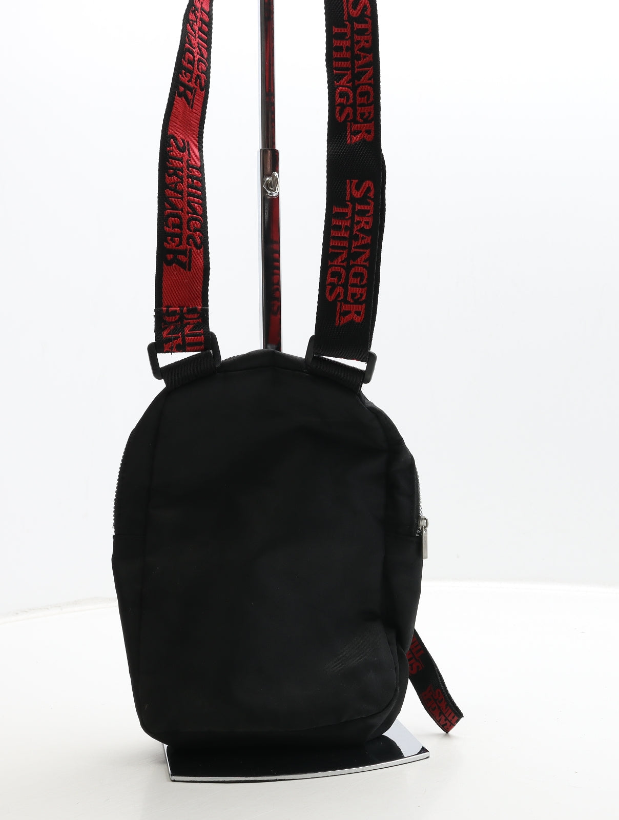 Stranger Things Womens Black Logo Polyester Crossbody Size Small - Stranger Things