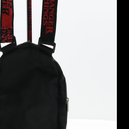 Stranger Things Womens Black Logo Polyester Crossbody Size Small - Stranger Things