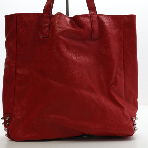 Primark Womens Red PVC Shoulder Bag Size Large