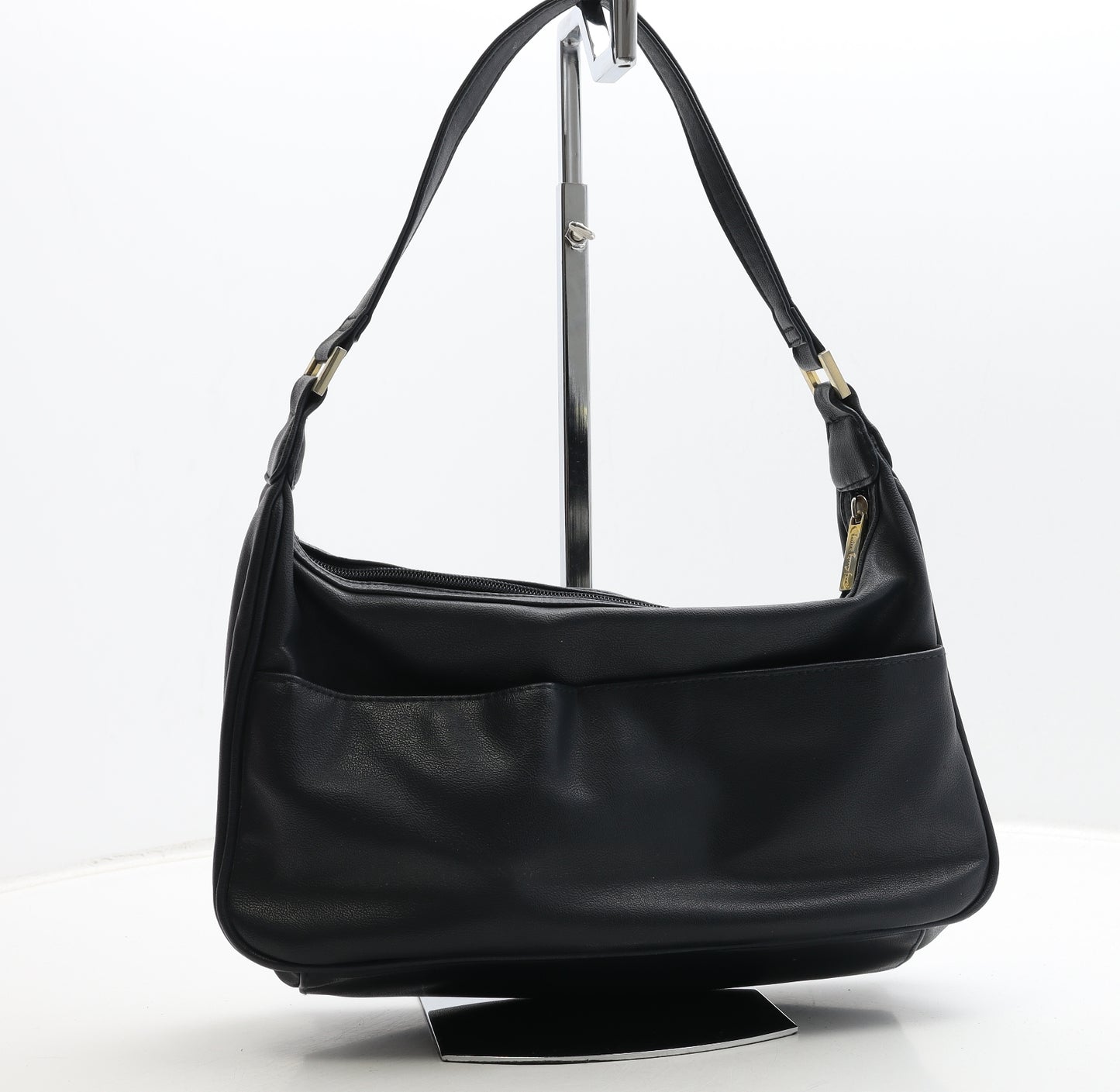 Claire Langford Womens Blue Polyester Shoulder Bag Size Medium