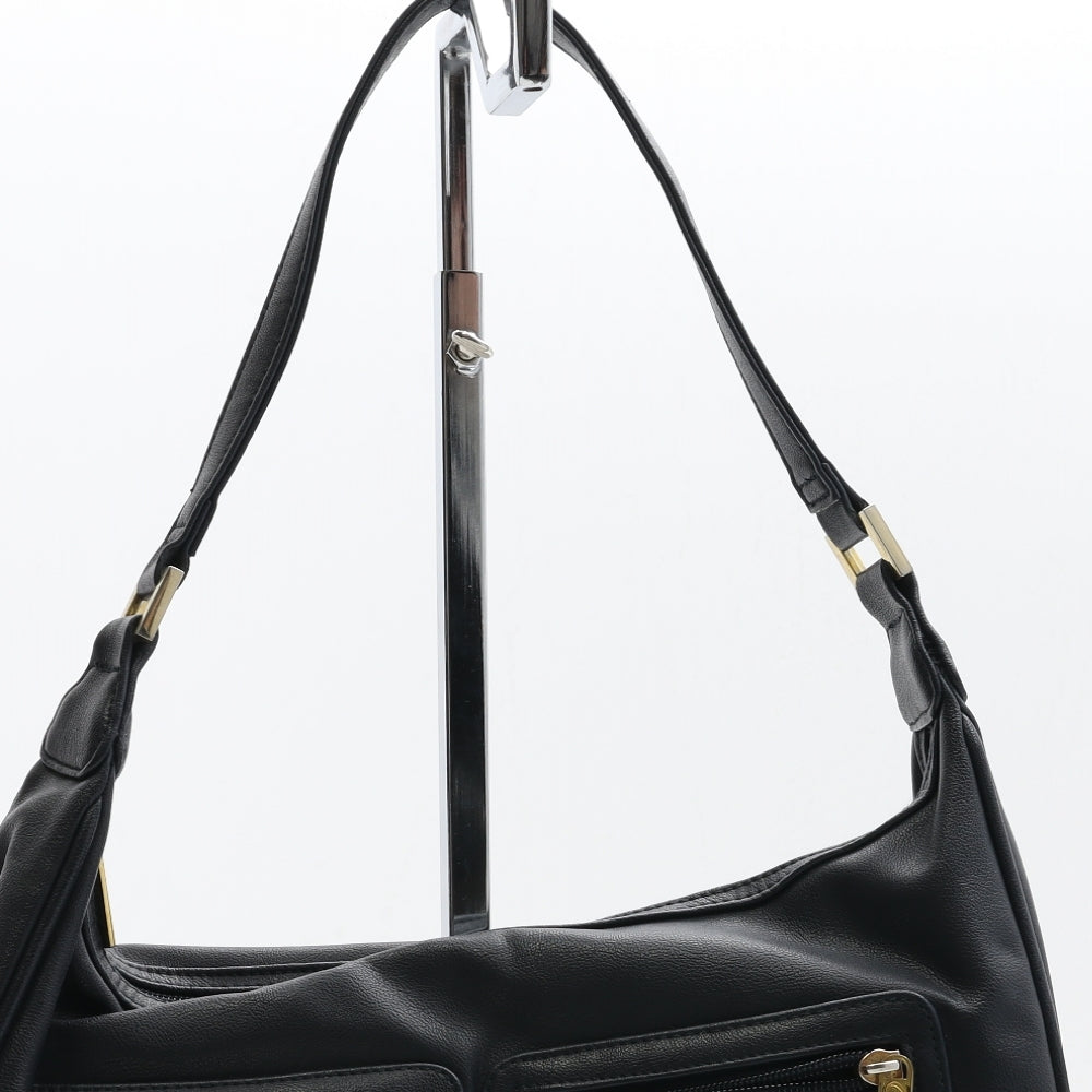 Claire Langford Womens Blue Polyester Shoulder Bag Size Medium