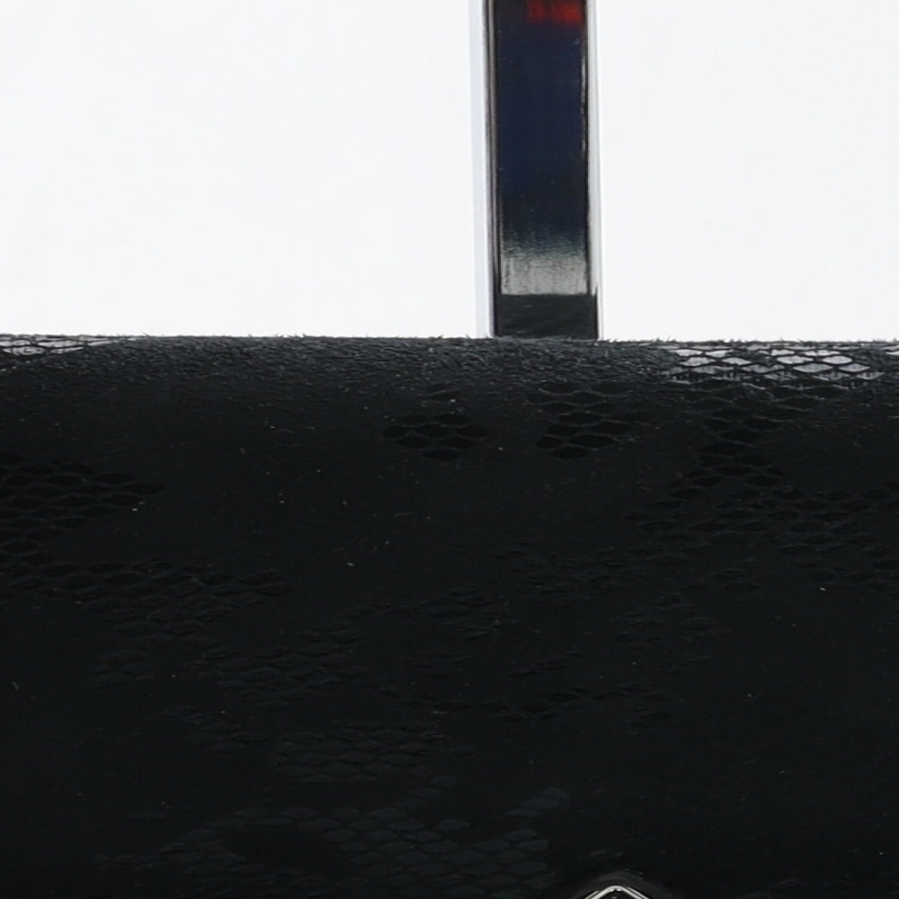 NEXT Womens Black Geometric Polyester Clutch Size Small