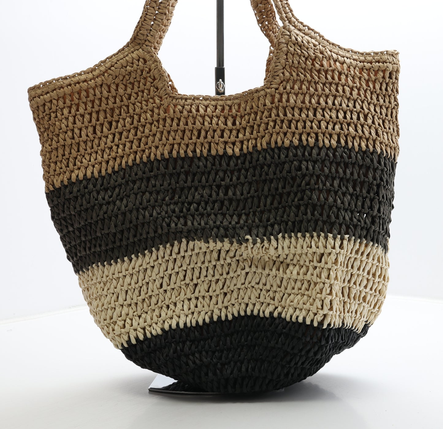 Schuh Womens Brown Wicker Shoulder Bag Size Large