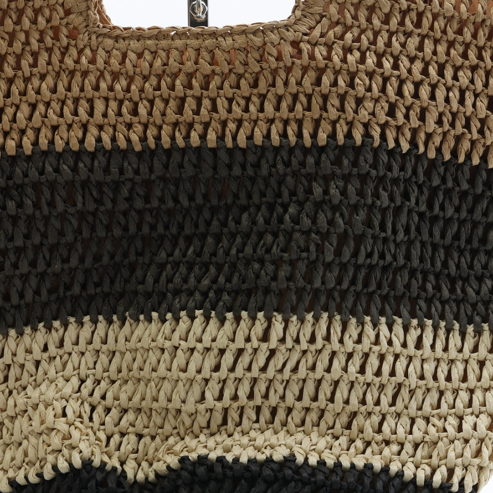 Schuh Womens Brown Wicker Shoulder Bag Size Large