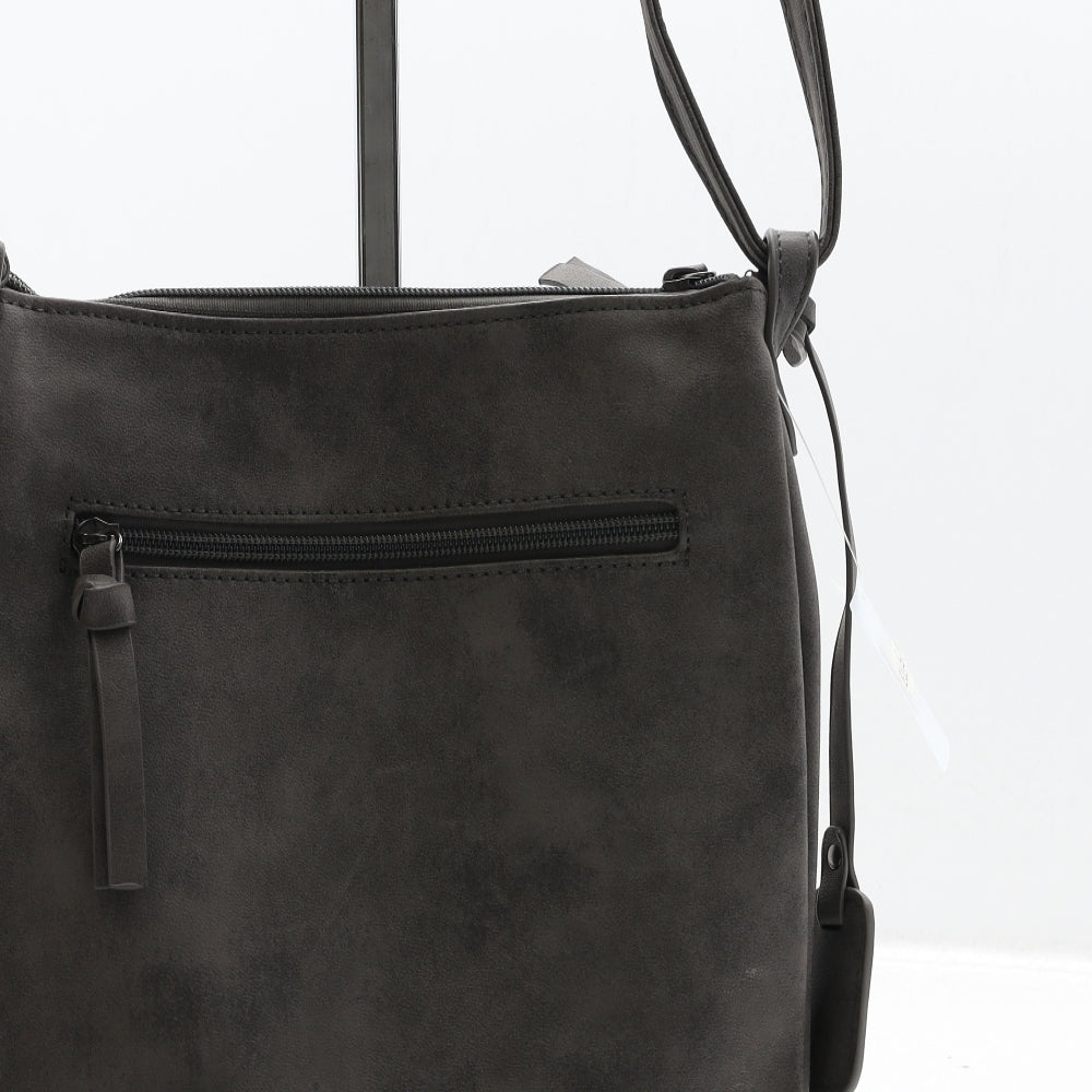 Rieker Womens Grey Geometric Polyurethane Crossbody Size Small