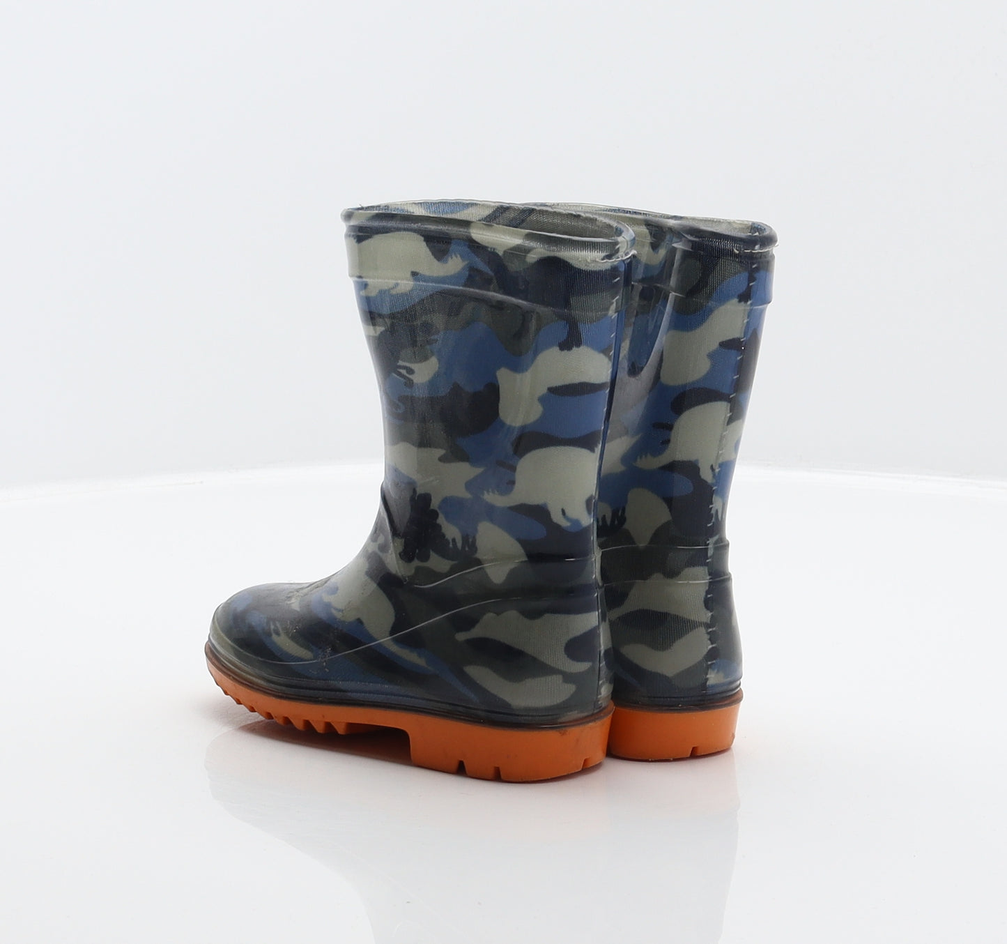Preworn Boys Multicoloured Camouflage Synthetic Wellies Boot UK 6 - Dinosaur pattern