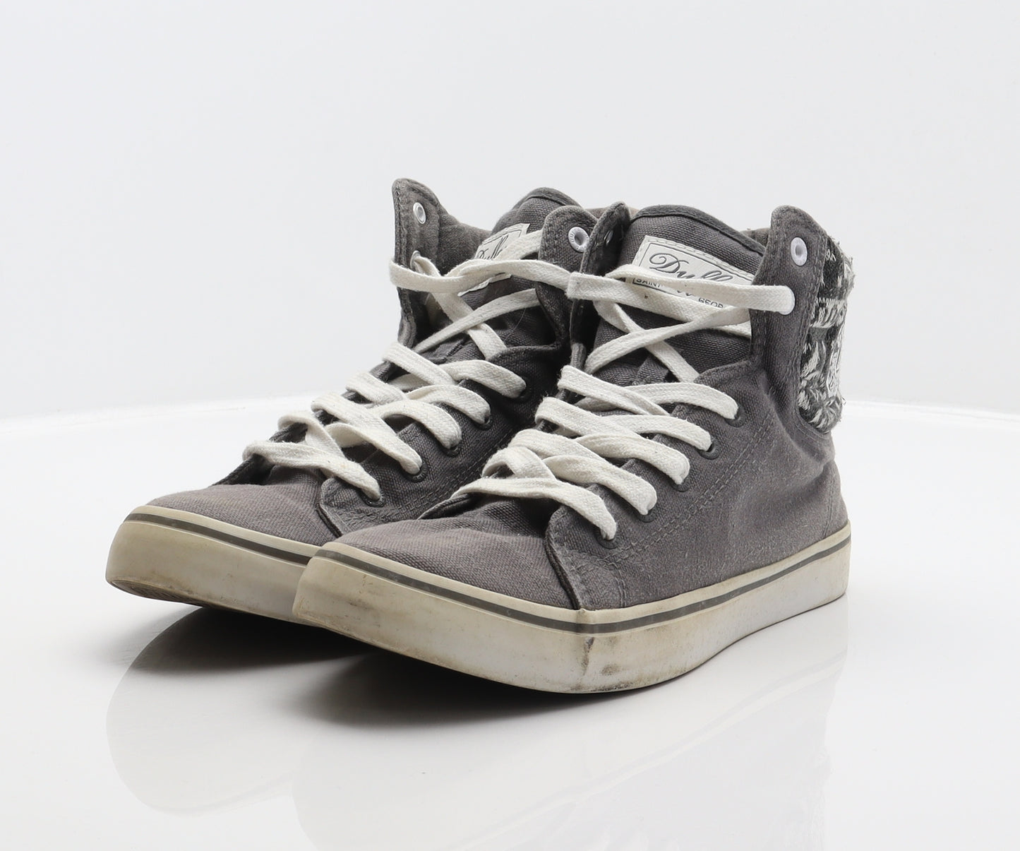 Duffer of St. George Mens Grey Fair Isle Fabric Trainer UK 9 43