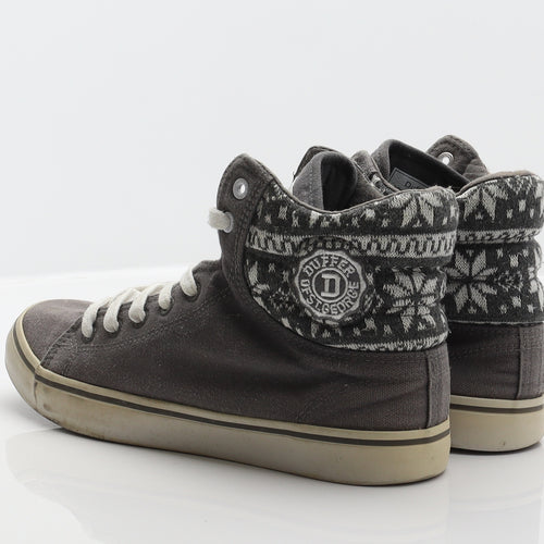 Duffer of St. George Mens Grey Fair Isle Fabric Trainer UK 9 43