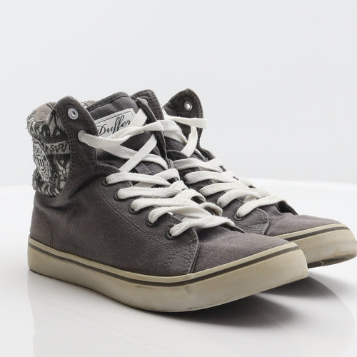 Duffer of St. George Mens Grey Fair Isle Fabric Trainer UK 9 43