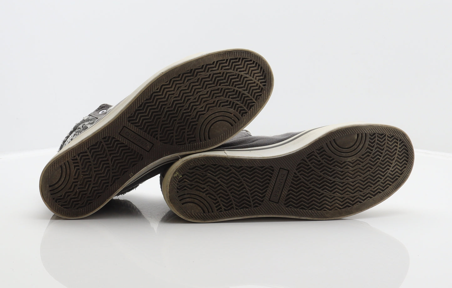 Duffer of St. George Mens Grey Fair Isle Fabric Trainer UK 9 43