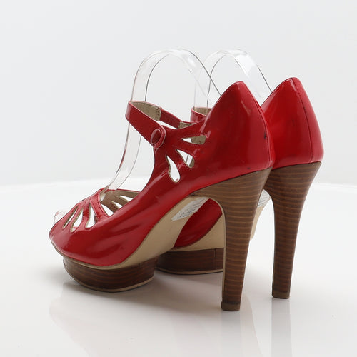 Red Herring Womens Red Synthetic Court Heel UK 7 40