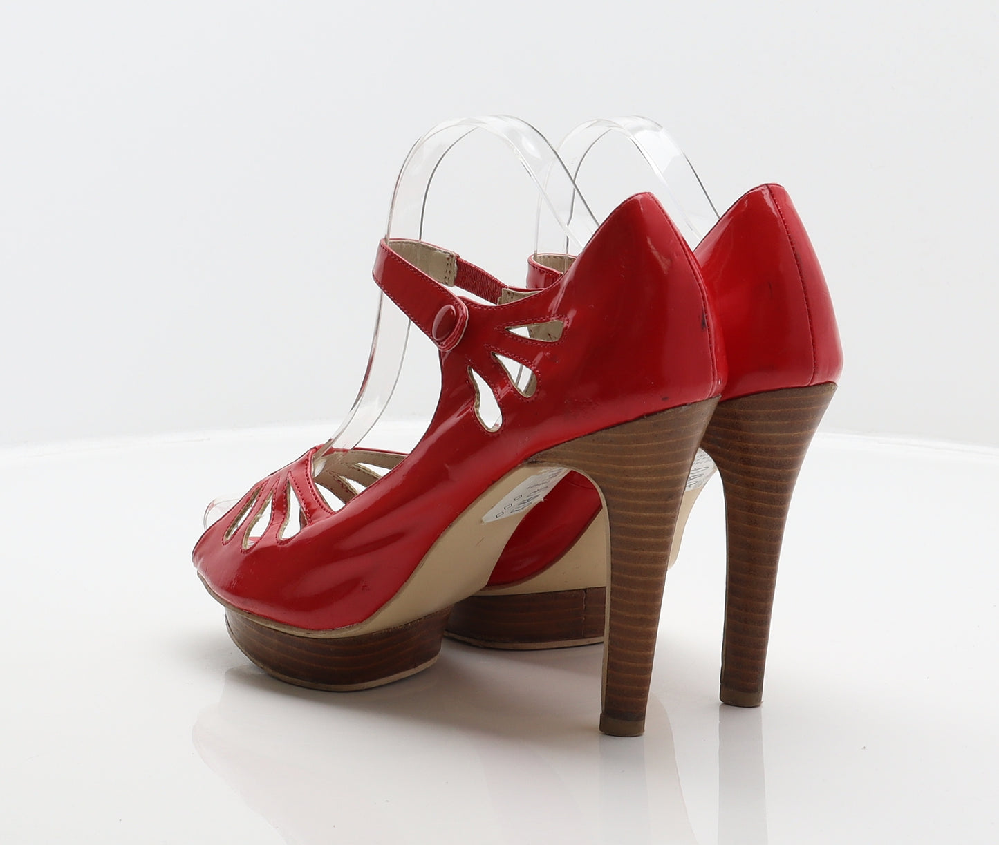 Red Herring Womens Red Synthetic Court Heel UK 7 40