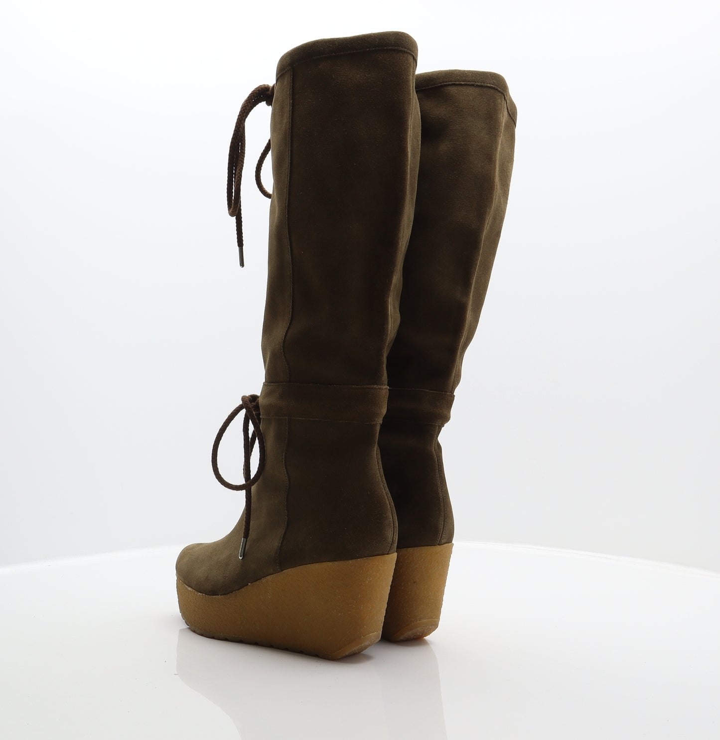 Rockport Womens Green Suede Platform Boot UK 5.5 38.5