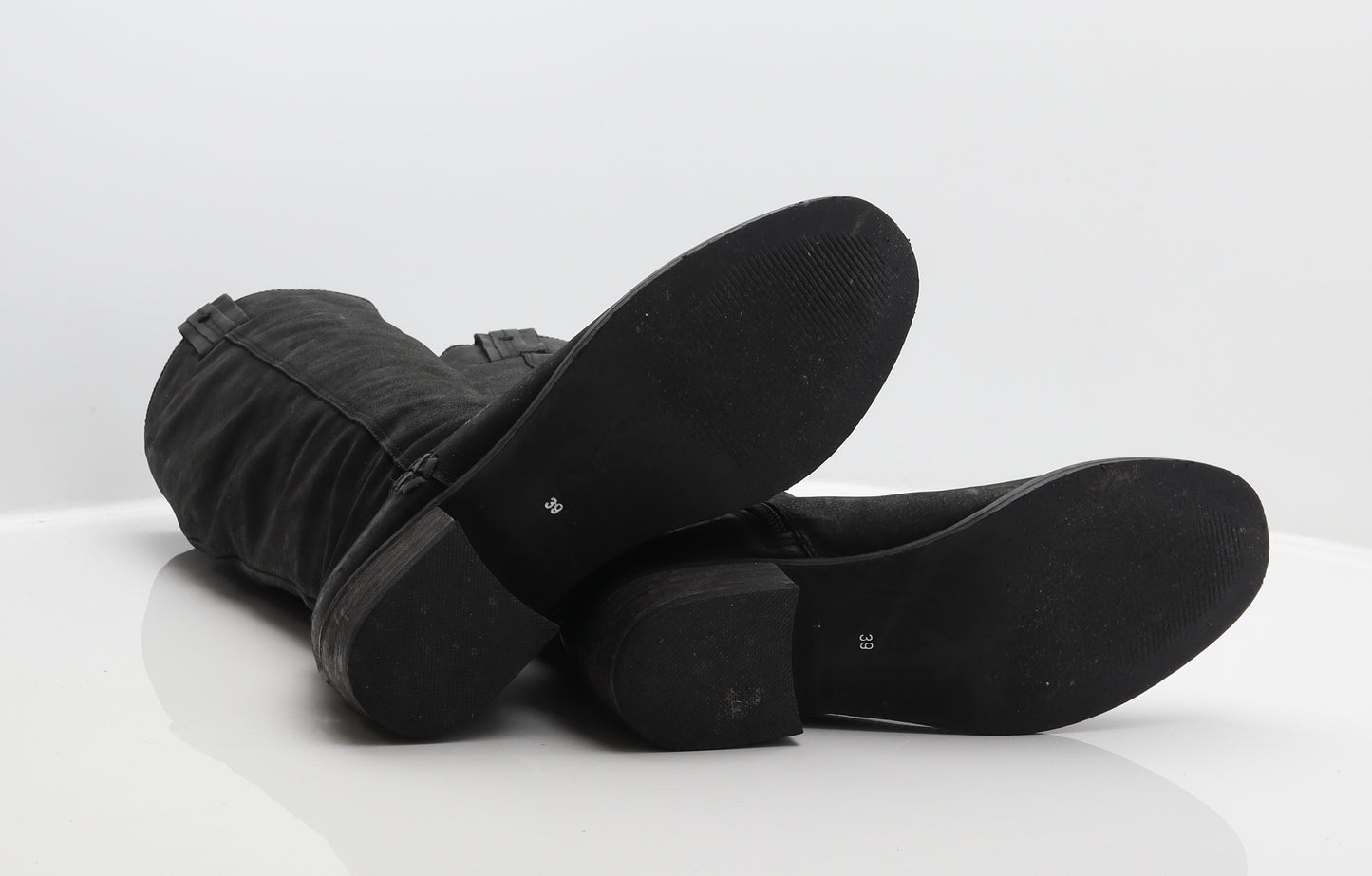 NEXT Womens Black Leather Slip On Boot UK 6 39