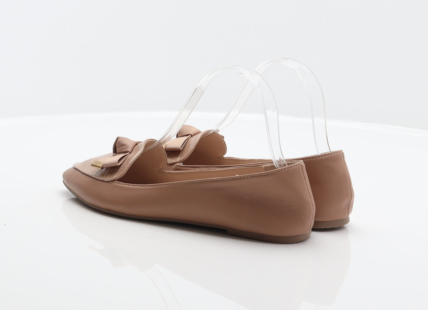 Primark Womens Beige Animal Print Synthetic Loafer Flat UK 4 37