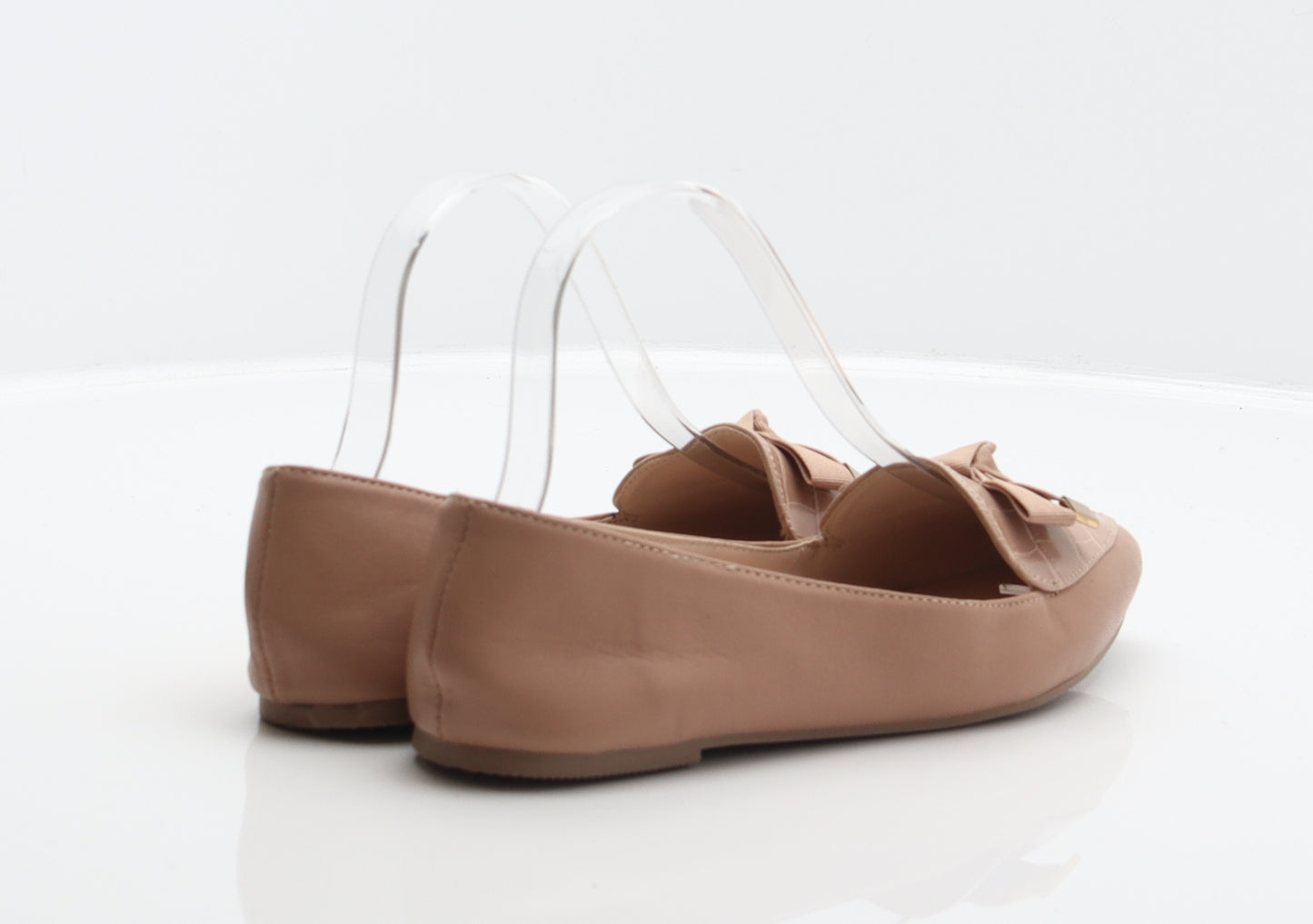 Primark Womens Beige Animal Print Synthetic Loafer Flat UK 4 37